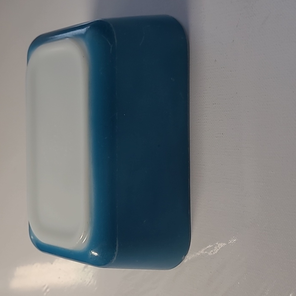 (#1)Vintage Pyrex Refrigerator dish 0502 6 3/4"×4 1/4" blue  no lid